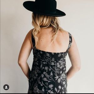 CJLA "Dylan" Printed Maxi Dress, Black